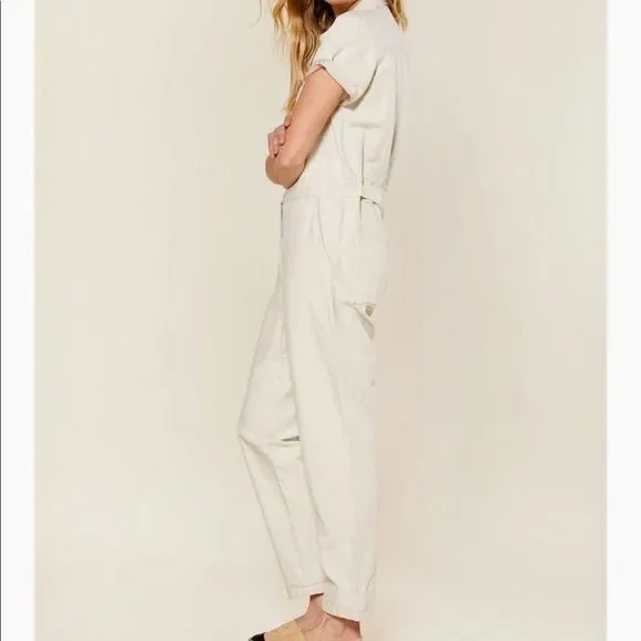 Outerknown S.E.A. Sustainable Organic linen blend jumpsuit size large - Picture 3 of 5